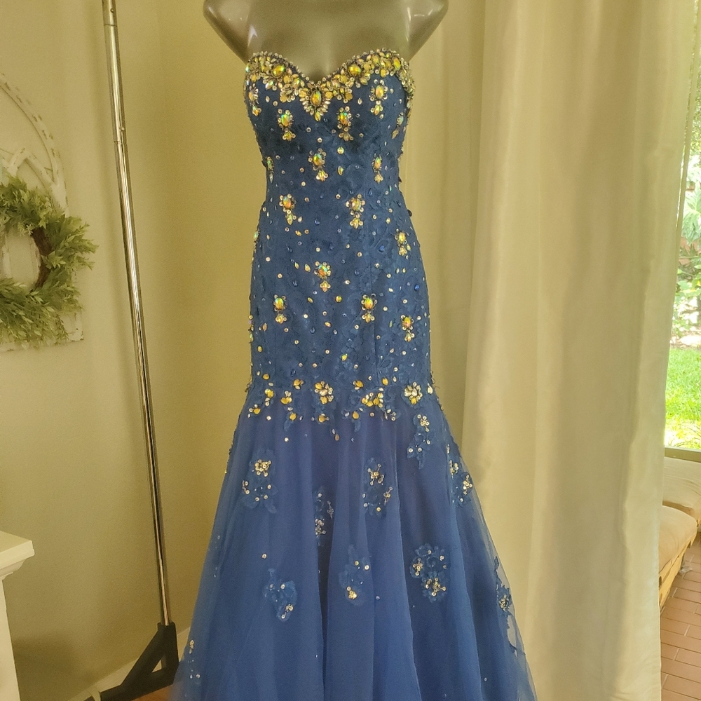 Morilee Blue formal dress gown